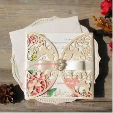 Online Laser Cut Butterfly Wedding Invitations Design